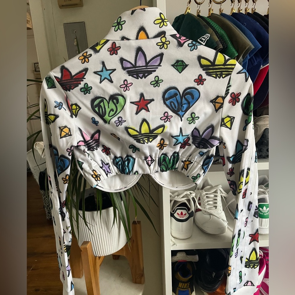 Adidas X Jeremy Scott zip cropped top - Picture 3 of 9